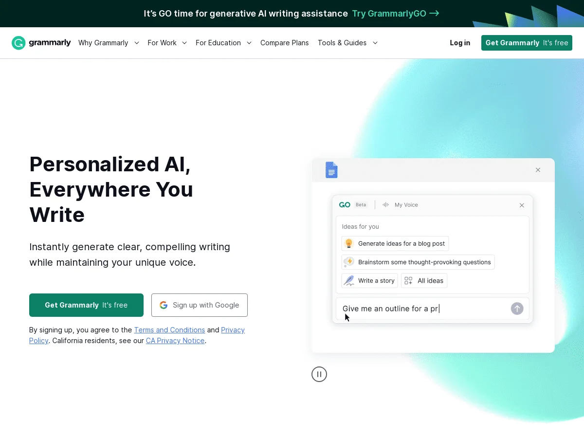 Grammerly grammar check tool: free ai writing assistance