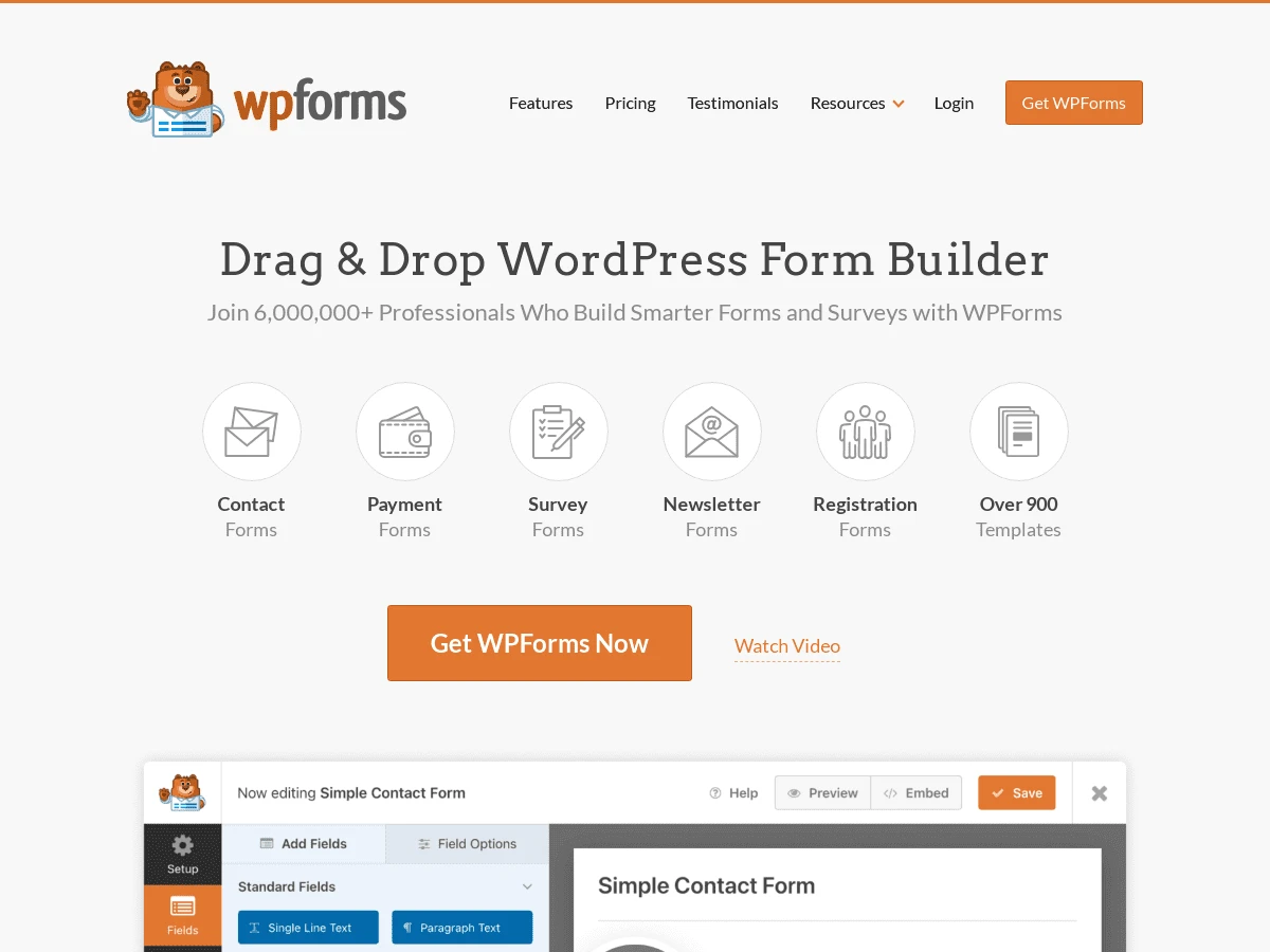 WPForms Pro Drag & Drop WordPress Form Builder