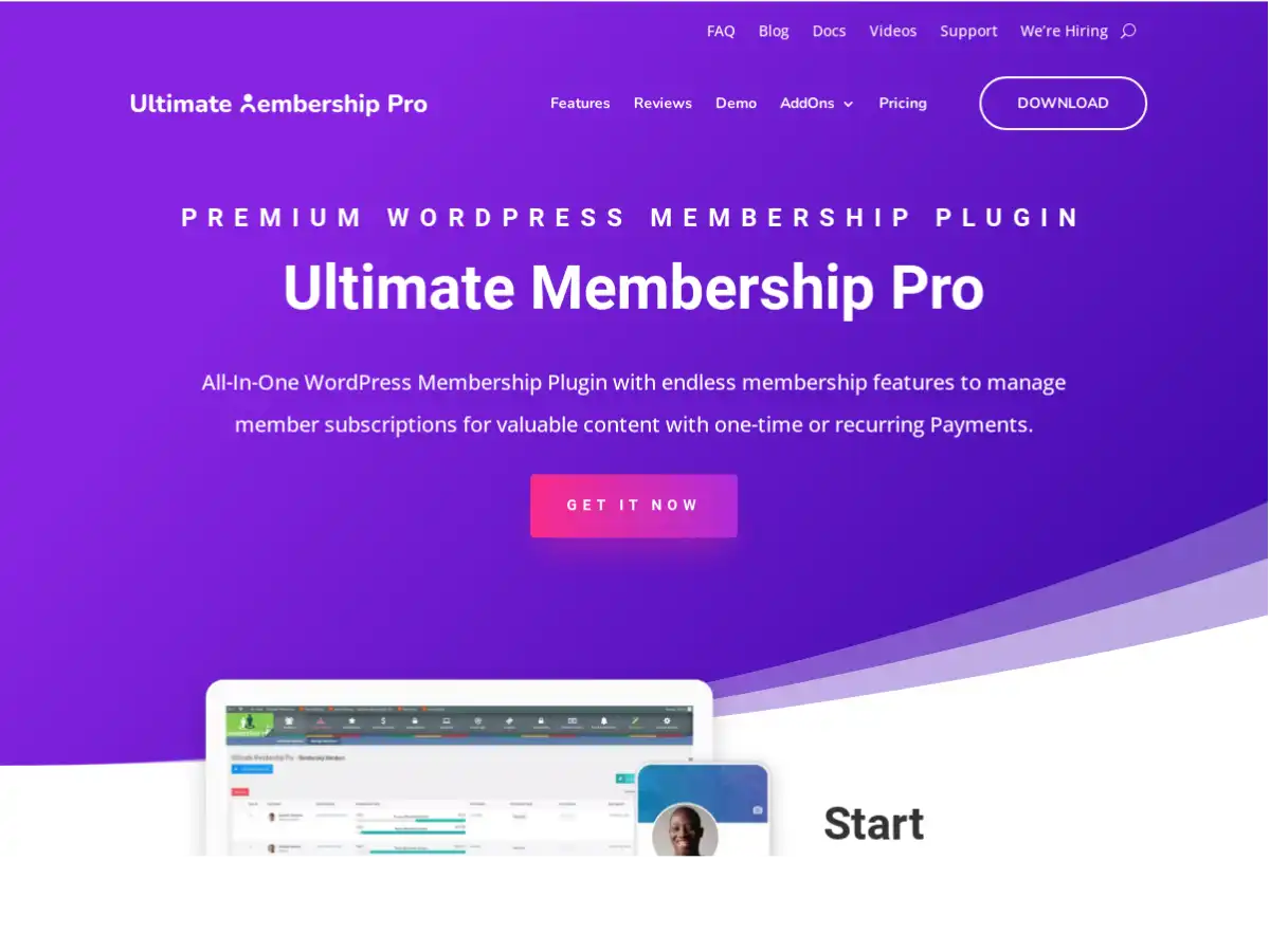 WordPress Plugin Ultimate Membership Pro