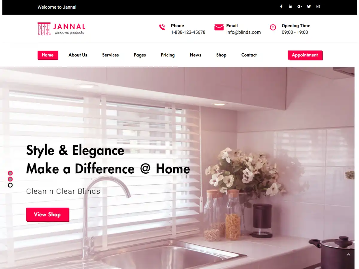 Jannal jannal - curtains & doors wordpress theme